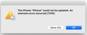 iPhone iTunes Fehler 1100